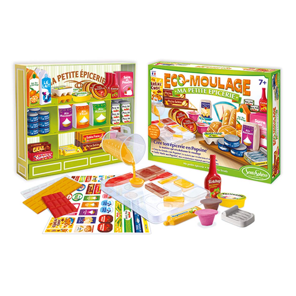 Coffret éco-moulage Popsine Ma petite épicerie